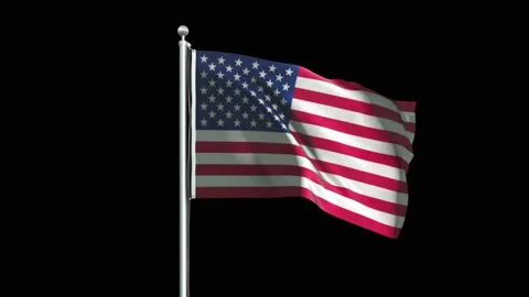 US Flag 02 Video stock 159905515