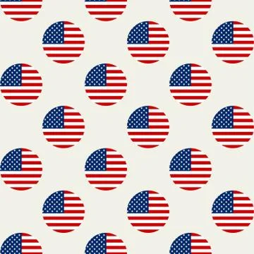 US flag badge seamless background vector illustration 스톡 일러스트