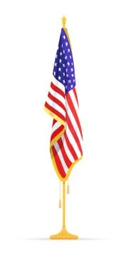 The U.S.A Flag in the Cabinet,  Vector  Stock Illustration