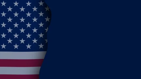 US Flag on Dark Blue Background for Patriot Day and Memorial Day Remembrance. Video stock 342611036
