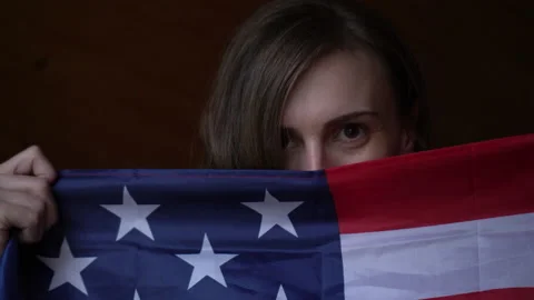 US flag day Video stock 131552322