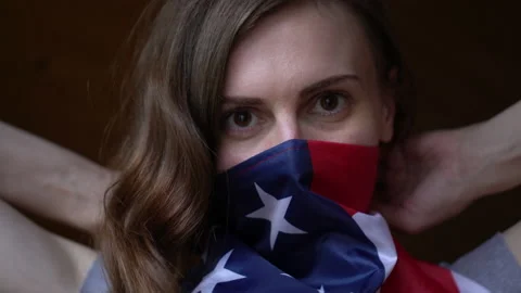 US flag day Video stock 131554339