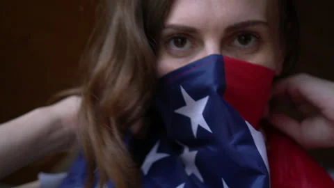 US flag day Video stock 131555107