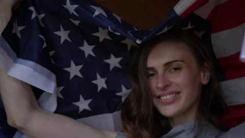 US flag day Video stock 131555247