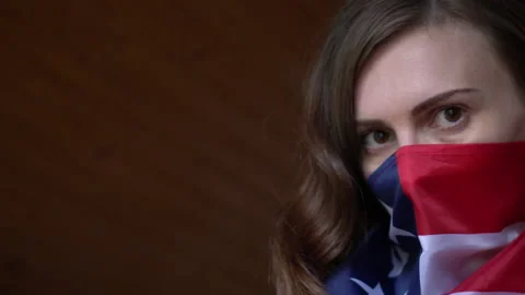 US flag day Video stock 131556063