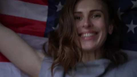 US flag day Video stock 131556110