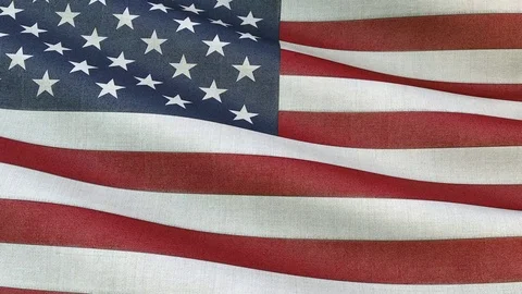 US flag fluttering. 3d render Stock Footage 70919335
