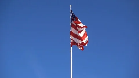 US Flag Flying Stock Footage 101184171