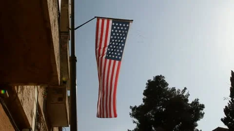 U.S. flag Stock Footage 22149197