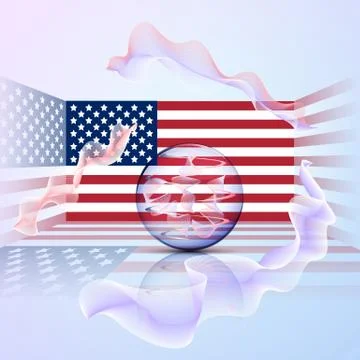 The US flag Stock Illustration
