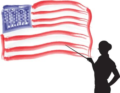 U.s. flag independence day Stock Illustration