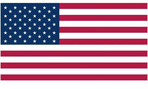 US flag isolated on white background Stock Illustration