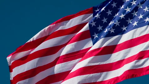 US Flag Lit by the Sun HD Pro 30 Видео 111454240