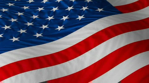US flag loop 3D CG based on a real photograph Video stock 415179