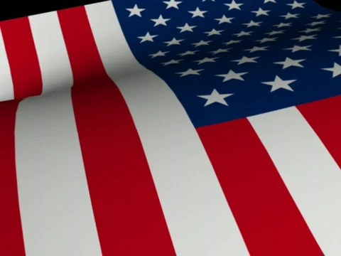 Us flag loop2 Video stock 68596