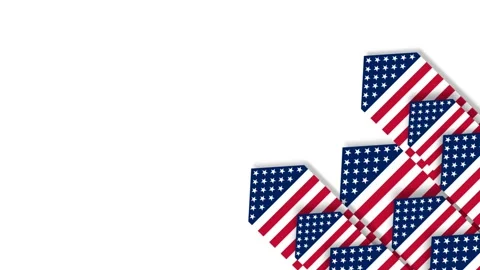 US Flag Paper Rockets Flying Upwards on White Background for Air Force Birt.. Stock Footage 342960750