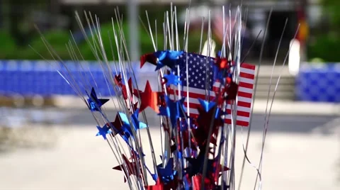 US Flag Party Decoration. 스톡 동영상 63295073