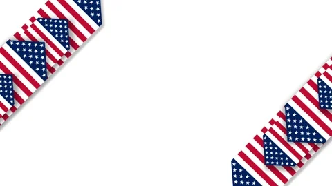 US Flag Patriotic Border Background for Air Force Birthday and National Hol.. Stock Footage 342960383