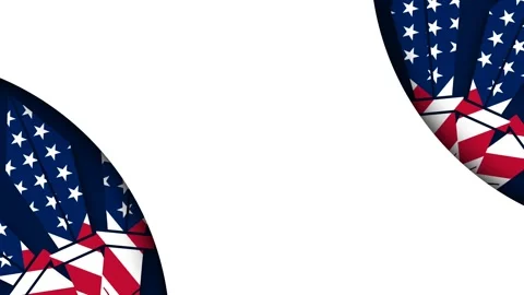 US Flag Patriotic Frame Background for Constitution Day and Citizenship Day. Vidéo 343260207
