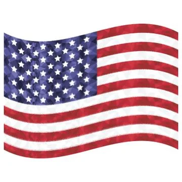 US flag in polyart Stock Illustration