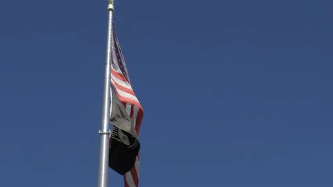 U.S. Flag POW Flag Video stock 128538856
