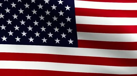 US Flag Seamless Loop Stock Footage