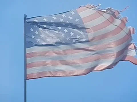 US flag. Slow motion. Stock Footage 12035932