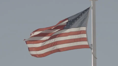 US Flag Slow Motion Stock Footage 33896415