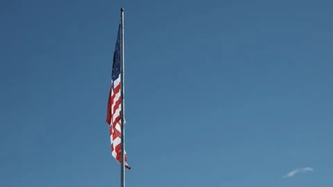 US Flag in Slow Motion Video stock 243384062