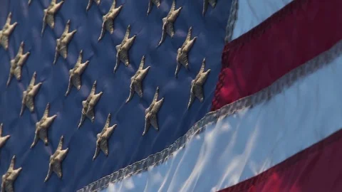 US flag stars close Stock Footage 83664836