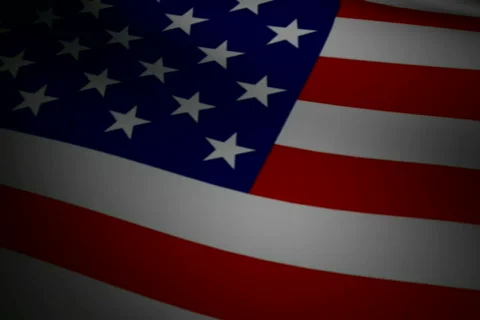 US Flag with Stars NTSC Stock Footage