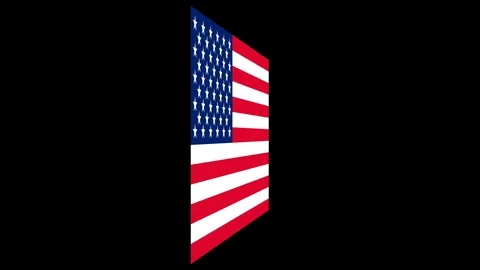 US flag turning horizontally Stock Footage 85253312