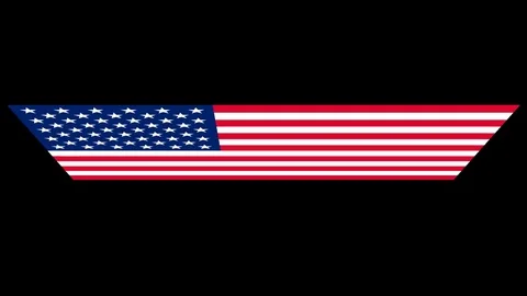 US flag turning vertically Stock Footage 85281352