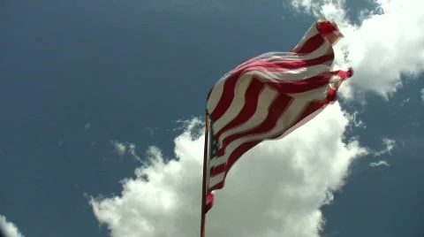 US flag twirling Video stock 119475