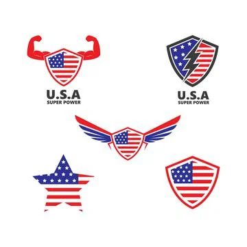 U.s.a flag vector illustration design Stock Illustration