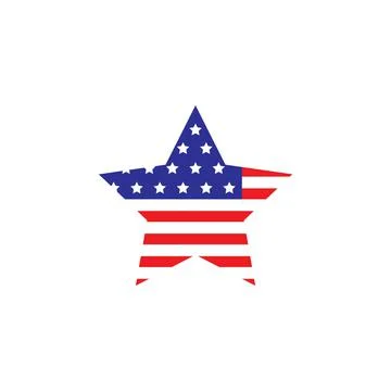 U.s.a flag vector star  illustration design Stock Illustration