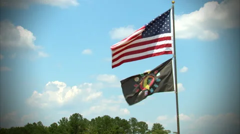 US Flag Vietnam Flag Vídeo Stock 39963170