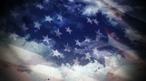 US flag waving  Stock Footage 62011673