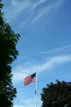 Us flag waving Stock Photos