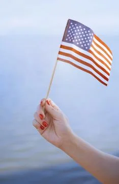 US flag waving Stock Photos