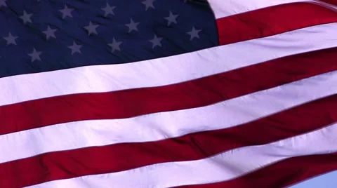 US Flag Waving in the Wind Video stock 49177046