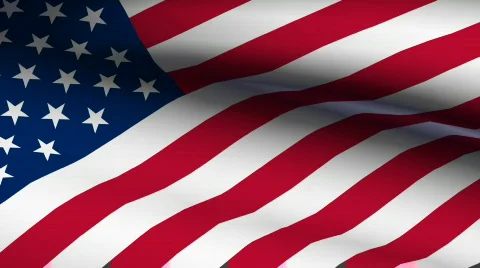 US Flag in the wind Video stock 350994
