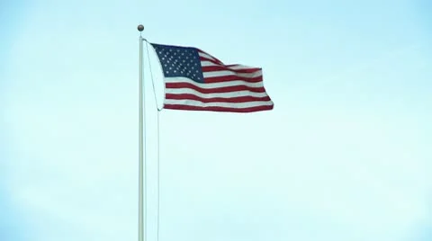 US flag on the wind Video stock 10799244
