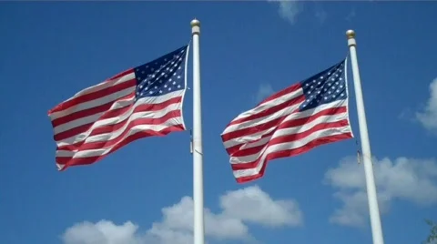 US Flags Stock Footage 725263