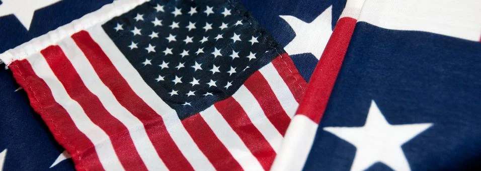 Us flags Stock Photos