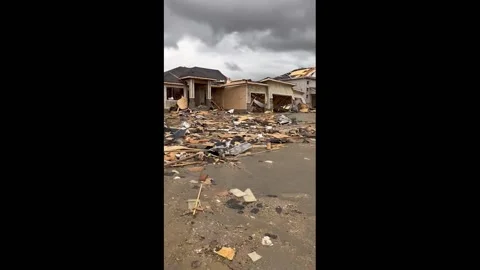 US: Footage Of Tornado Devastation In Nebraska 6 Stock Footage 276489311
