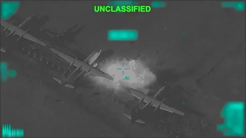 U.S. Forces Conduct Precision Airstrikes On Iranian Assets During Epic Fury Stock Footage 334772695