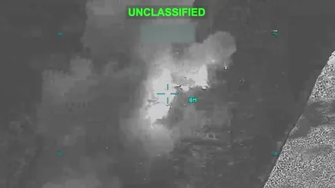 U.S. Forces Conduct Precision Airstrikes On Iranian Assets During Epic Fury Stock Footage 334772700