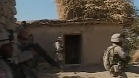 US forces raid villages in hunt for Taliban and Al Qaida elements (4) Stock Footage 235253307
