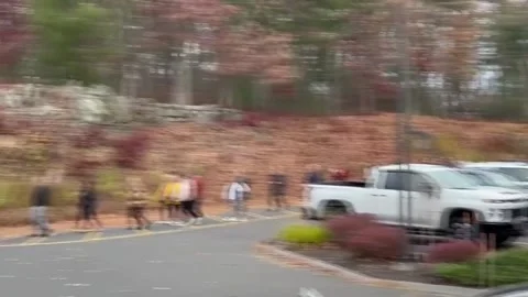 US: Full Car Park And Long Queue At NH Polling Station Stock Footage 290803136